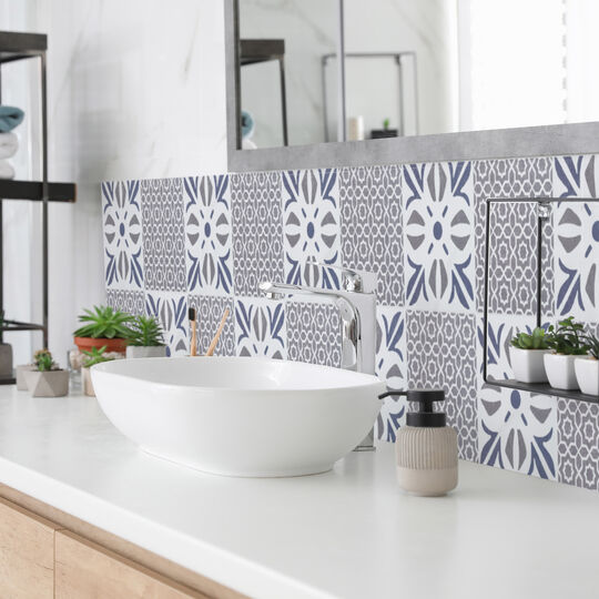 selbstklebende Wandfliesen Wall Tiles Lina grey (6er Set) image number null